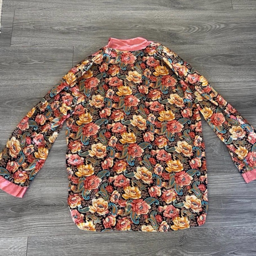 Vintage Victoria's Secret Pink Floral Sleep Shirt - Picture 5 of 6